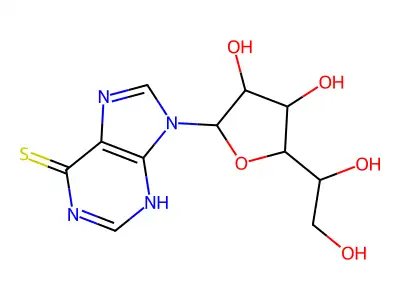 9-Hexofuranosyl-9H-purine-6-thiol structure