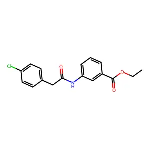 Ethyl 3-{[(4-chlorophenyl)acetyl]amino}benzoate structure