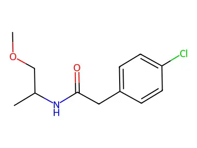 2-(4-chlorophenyl)-N-(1-methoxypropan-2-yl)acetamide structure