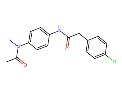 N-(4-{[(4-chlorophenyl)acetyl]amino}phenyl)-N-methylacetamide structure