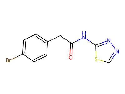 2-(4-bromophenyl)-N-(1,3,4-thiadiazol-2-yl)acetamide structure