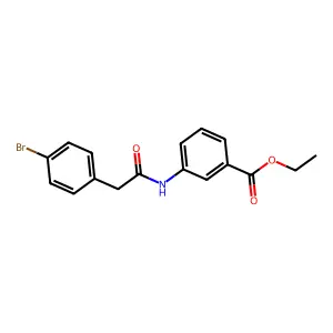 Ethyl 3-{[(4-bromophenyl)acetyl]amino}benzoate structure