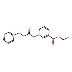 Ethyl 3-(3-phenylpropanoylamino)benzoate structure