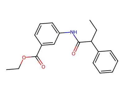 Ethyl 3-[(2-phenylbutanoyl)amino]benzoate structure