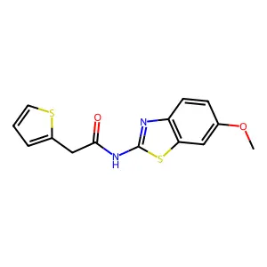 N-(6-methoxy-1,3-benzothiazol-2-yl)-2-(2-thienyl)acetamide structure
