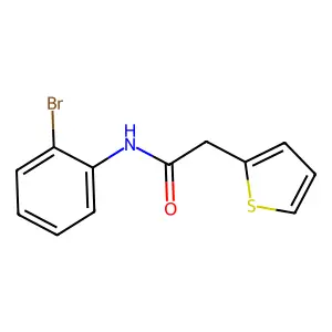 N-(2-bromophenyl)-2-thiophen-2-ylacetamide structure