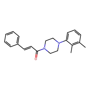 (E)-1-[4-(2,3-dimethylphenyl)piperazin-1-yl]-3-phenylprop-2-en-1-one structure