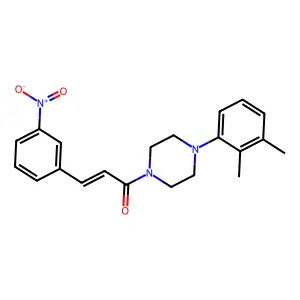 (E)-1-[4-(2,3-dimethylphenyl)piperazin-1-yl]-3-(3-nitrophenyl)prop-2-en-1-one structure