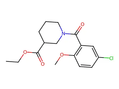 Ethyl 1-(5-chloro-2-methoxybenzoyl)piperidine-3-carboxylate structure
