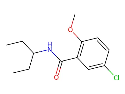 5-Chloro-N-(1-ethylpropyl)-2-methoxybenzamide structure