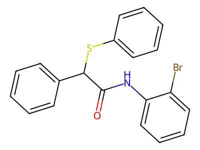 N-(2-bromophenyl)-2-phenyl-2-phenylsulfanylacetamide structure