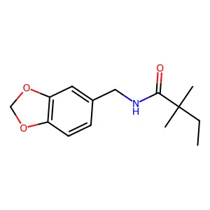 N-(1,3-benzodioxol-5-ylmethyl)-2,2-dimethylbutanamide structure