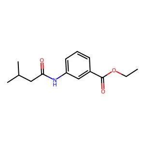 Ethyl 3-(3-methylbutanoylamino)benzoate structure