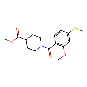 Methyl 1-(2-methoxy-4-methylsulfanylbenzoyl)piperidine-4-carboxylate structure
