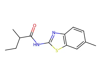2-methyl-N-(6-methyl-1,3-benzothiazol-2-yl)butanamide structure