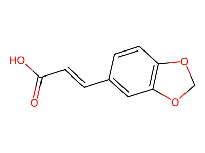 3,4-Methylenedioxycinnamic acid structure