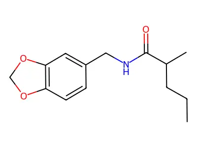 N-(1,3-benzodioxol-5-ylmethyl)-2-methylpentanamide structure