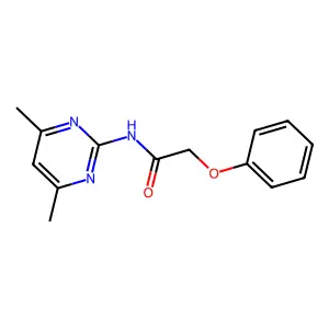 N-(4,6-dimethylpyrimidin-2-yl)-2-phenoxyacetamide structure