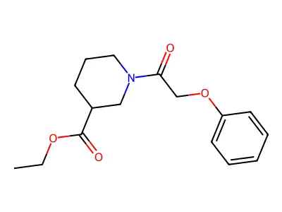 Ethyl 1-(2-phenoxyacetyl)piperidine-3-carboxylate structure