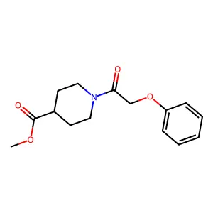 Methyl 1-(2-phenoxyacetyl)piperidine-4-carboxylate structure