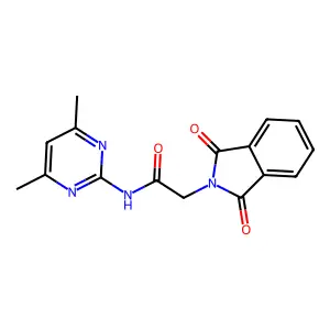 N-(4,6-dimethylpyrimidin-2-yl)-2-(1,3-dioxoisoindol-2-yl)acetamide structure