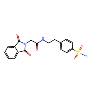 2-(1,3-dioxoisoindolin-2-yl)-N-(4-sulfamoylphenethyl)acetamide structure