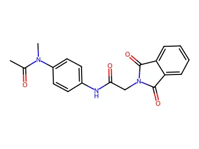 N-[4-[acetyl(methyl)amino]phenyl]-2-(1,3-dioxoisoindol-2-yl)acetamide structure
