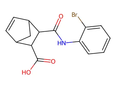 2-[(2-Bromophenyl)carbamoyl]bicyclo[2.2.1]hept-5-ene-3-carboxylic acid structure