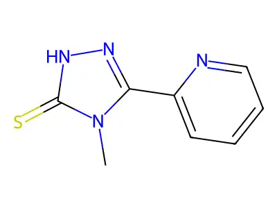 4-methyl-3-(pyridin-2-yl)-4,5-dihydro-1H-1,2,4-triazole-5-thione structure