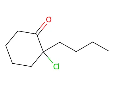 2-Butyl-2-chlorocyclohexanone structure