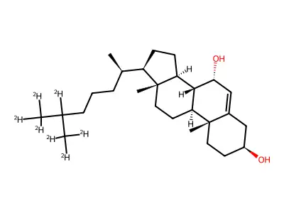 7alpha-Hydroxycholesterol-d7 structure