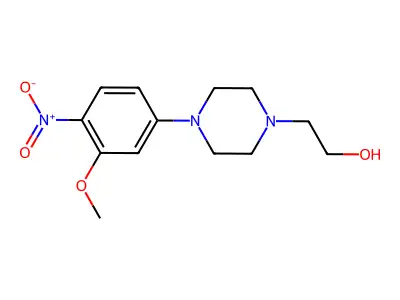 2-(4-(3-Methoxy-4-nitrophenyl)piperazin-1-yl)ethanol structure