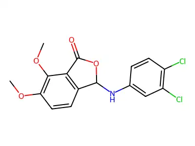 3-(3,4-dichloroanilino)-6,7-dimethoxy-1(3H)-isobenzofuranone structure