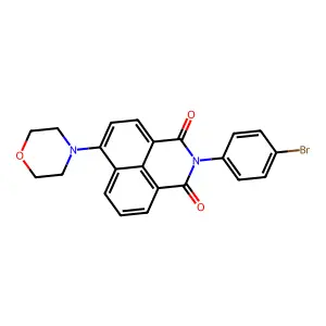 2-(4-bromophenyl)-6-(4-morpholinyl)-1H-benzo[de]isoquinoline-1,3(2H)-dione structure