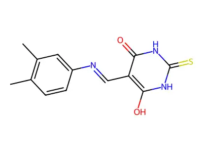 5-{[(3,4-DIMETHYLPHENYL)AMINO]METHYLIDENE}-2-SULFANYLIDENE-1,3-DIAZINANE-4,6-DIONE structure