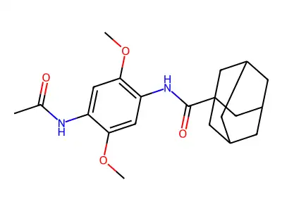 N-(4-acetamido-2,5-dimethoxyphenyl)adamantane-1-carboxamide structure