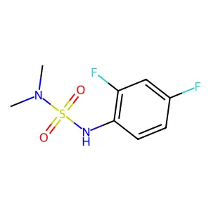 N'-(2,4-difluorophenyl)-N,N-dimethylsulfamide structure