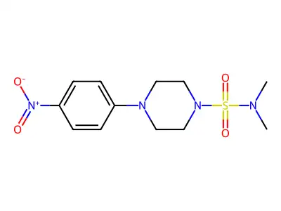 N,N-dimethyl-4-(4-nitrophenyl)piperazine-1-sulfonamide structure