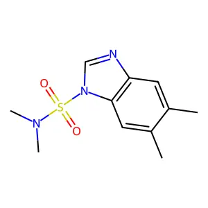 N,N,5,6-tetramethyl-1H-benzimidazole-1-sulfonamide structure
