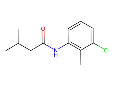 N-(3-chloro-2-methylphenyl)-3-methylbutanamide structure