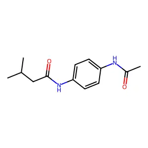 N-(4-acetamidophenyl)-3-methylbutanamide structure