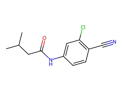 N-(3-chloro-4-cyanophenyl)-3-methylbutanamide structure