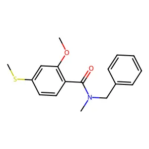 N-benzyl-2-methoxy-N-methyl-4-(methylthio)benzamide structure