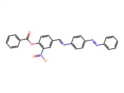Phenol, 2-nitro-4-[[[4-(2-phenyldiazenyl)phenyl]imino]methyl]-, 1-benzoate structure