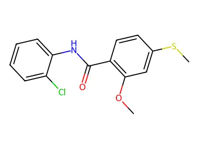 N-(2-chlorophenyl)-2-methoxy-4-(methylsulfanyl)benzamide structure