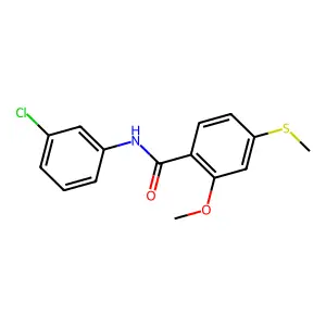 N-(3-chlorophenyl)-2-methoxy-4-(methylsulfanyl)benzamide structure