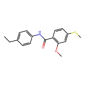 N-(4-ethylphenyl)-2-methoxy-4-(methylsulfanyl)benzamide structure