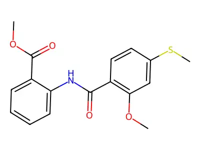 Methyl 2-[2-methoxy-4-(methylsulfanyl)benzamido]benzoate structure