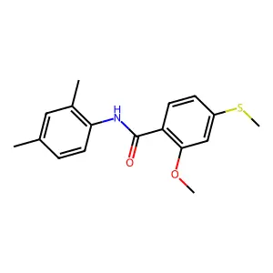 N-(2,4-dimethylphenyl)-2-methoxy-4-(methylthio)benzamide structure