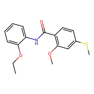 N-(2-ethoxyphenyl)-2-methoxy-4-(methylsulfanyl)benzamide structure